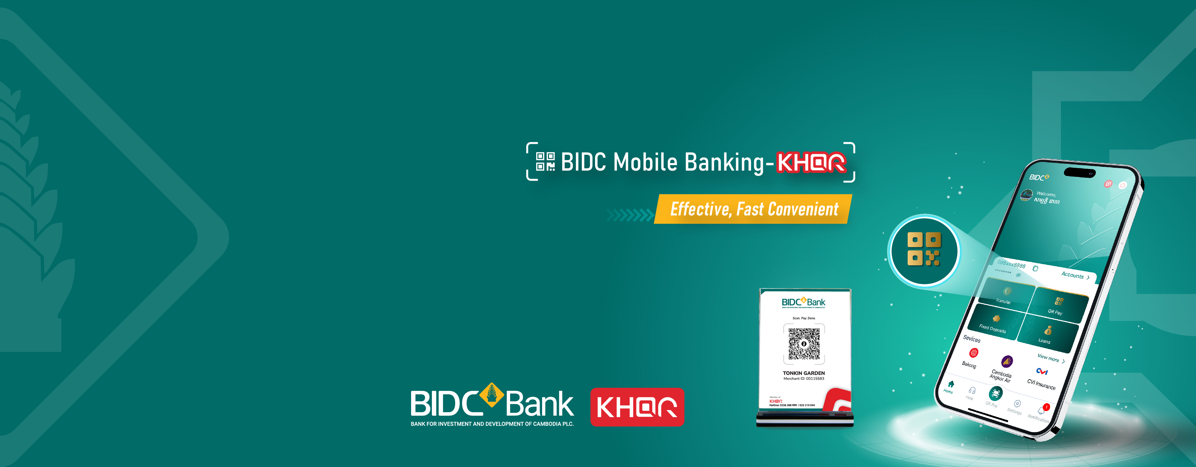 KHQR Payment on BIDC Mobile Banking,